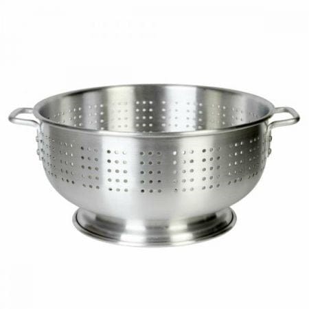 Thunder Group Smallwares EACH Thunder Group ALHDCO003 Colander, 16 quart capacity, perforated, riveted handles, footed base, aluminum (4 each minimum
