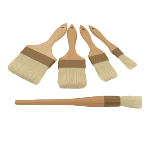 Thunder Group Smallwares EACH Thunder Group WDPB005 Pastry Brush, 4" wide, flat, sterilized and bleached, boar bristles, embedded in epoxy with