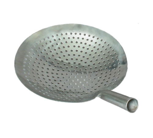 Town Food Equipment Kitchen Tools Each Town 32911 11" Diameter Perforated One-Piece Stainless Steel Mandarin Strainer With 5" Handle