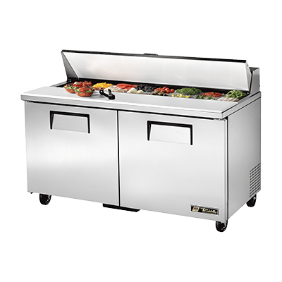 True Food International Canada Refrigerated Prep Tables Each True TSSU-60-16-HC – 60-3/8” Two Door Sandwich / Salad Food Prep Table Refrigerator | Denson CFE