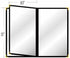 Universal Bindery Essentials Each Restaurant Clear Menu Cover 8.5 x 11 With 3 Panels 6 Views