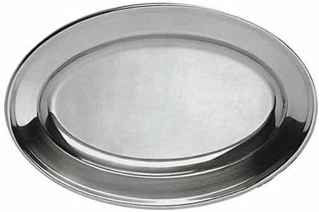 Update International Dinnerware Each Update International OP-18 17 3/4-Inch by 11 1/2-Inch Oval Stainless Steel Platter, Silver | Denson CFE