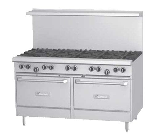 US Range Commercial Restaurant Ranges Each Garland G60-6G24RR 60" 6 Burner Gas Range w/ Griddle & (2) Standard Ovens, Natural Gas