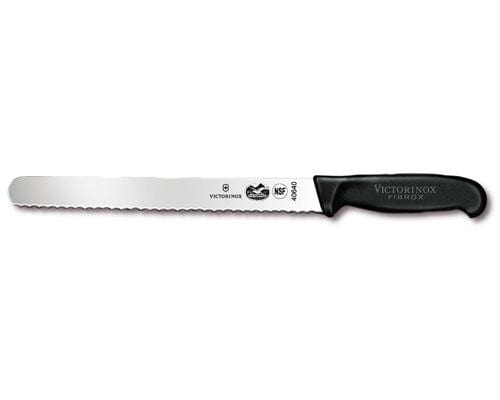 Victorinox Swiss Army Knife & Accessories Each Victorinox 5.4233.30 Slicer Knife, 12" wavy edge, 1-1/4" width at handle, black Fibrox? nylon, slip resistant, clamshell/peggable package, NSF