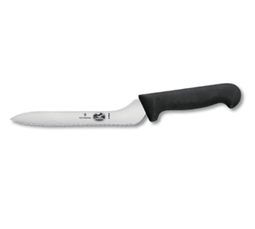 Victorinox Swiss Army Knife & Accessories Each Victorinox 7.6058.16 7 1/2" Offset Bread Knife - Black Nylon Handle