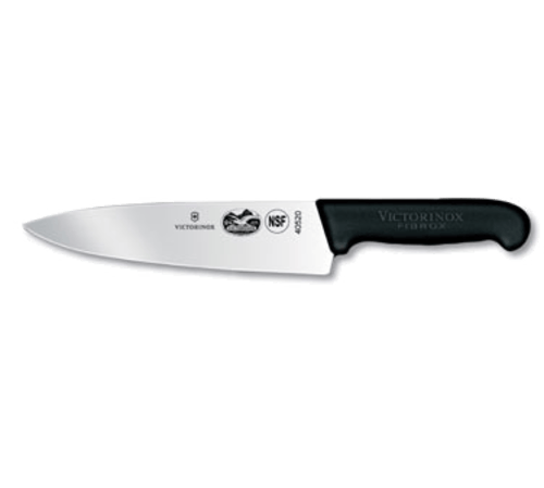 Victorinox Swiss Army Smallwares Each Victorinox Fibrox 8" Extra Wide Chef Knife - 5.2063.20, Smooth Edge, Ergonomic Handle | Denson CFE