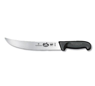 Victory Refrigeration Unclassified Cimeter Knife, 10", curved, black Fibrox nylon handle, clams