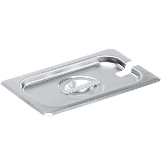 Vollrath Food Pans Each Vollrath 75460 Stainless Steel 1/9 Size Super Pan V Slotted Cover