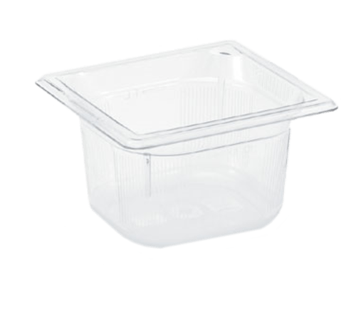 Vollrath Food Storage Container Each Vollrath Super Pan 1/6 Size Clear Polycarbonate Low-Temperature Food Pan - 4"D