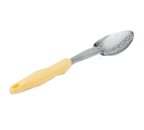 Vollrath Kitchen Tools Each Vollrath 6414250 Ergo Grip Heavy Duty Perforated Spoon, Yellow Nylon Ergonomic Handle | Denson CFE