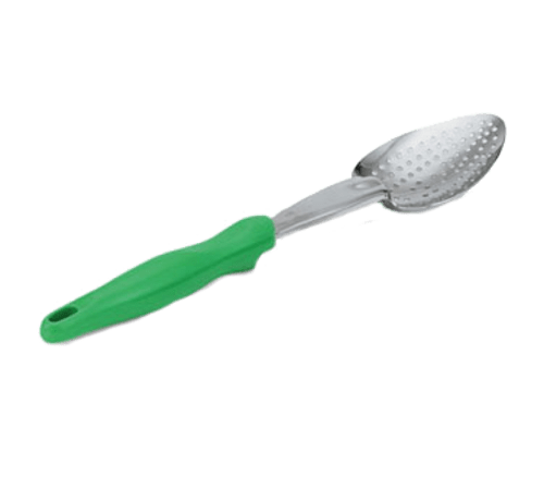 Vollrath Kitchen Tools Each Vollrath 6414270 Ergo Grip Heavy Duty Perforated Spoon, Green Nylon Ergonomic Handle | Denson CFE