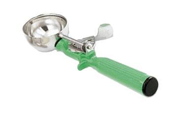 Vollrath Smallwares Each / Green Vollrath 47142 Jacob’s Pride #12 Disher – 2.66 oz Portion Scoop, Green Handle | Denson CFE