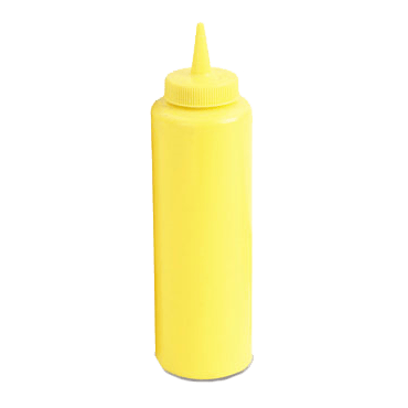Vollrath Tabletop & Serving Each / Yellow Vollrath 52065 12 Ounce Slim Profile Yellow Squeeze Bottle | Denson CFE