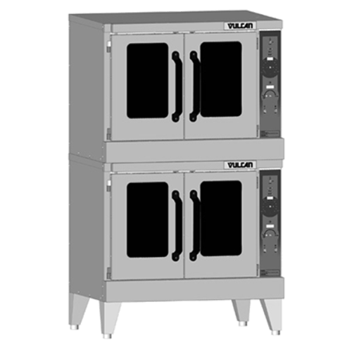 Vulcan Canada Commercial Ovens Each Vulcan VC55GD Double Deck Full Size Natural Gas Convection Oven with Solid State Controls | Denson CFE