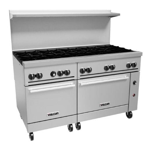 Vulcan Canada Commercial Restaurant Ranges Each Vulcan 60SC-10BN Endurance 10-Burner 60" Natural Gas Range with Standard and Convection Ovens - 358,000 BTU | Denson CFE