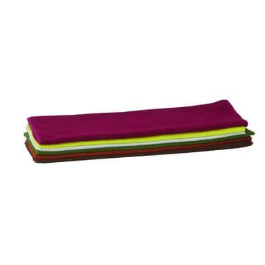 Winco Bar Supplies Pack Winco BTM-16AC Microfiber Bar Towel Assortment Set of Six in Various Colours | Denson CFE
