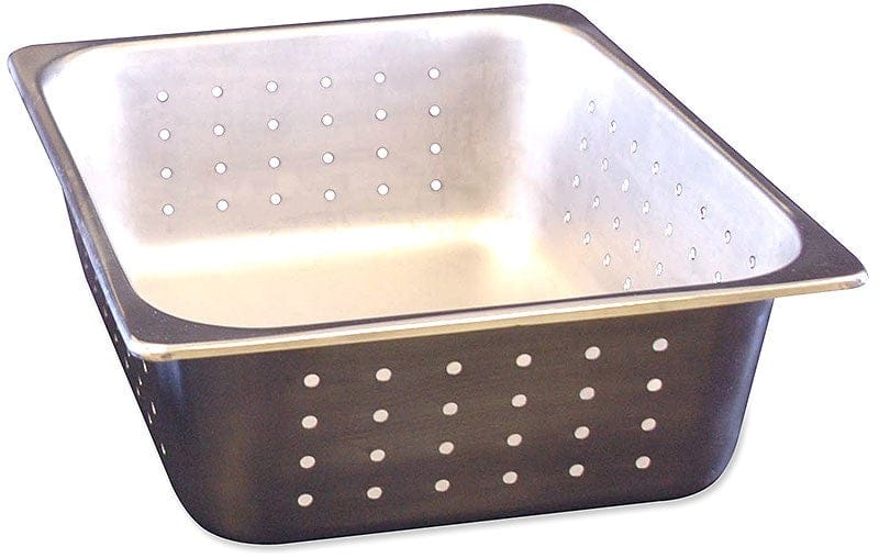 Winco BenchMarkUSA Each Winco Benchmark 56743 Half Size Stainless Steel Perforated Pan for Cooking and Serving | Denson CFE