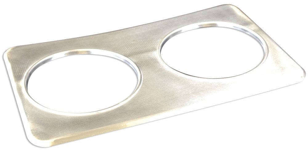 Winco BenchMarkUSA Each Winco Benchmark 56749 Stainless Steel Adaptor Plate for Two 7 Quart Pans | Denson CFE