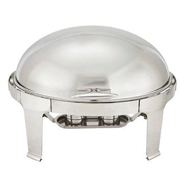 Winco Chafers & Buffetware Set Winco 603 Madison 8 Quart Oval Roll Top Chafer Stainless Steel Heavyweight | Denson CFE