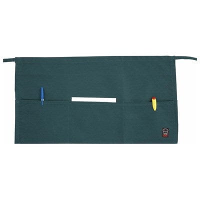 Winco Clothing & Textiles Each / Green Signature Chef WA-1221 Burgundy Waist Apron with Three Pockets and Wrinkle-Resistant Fabric | Denson CFE