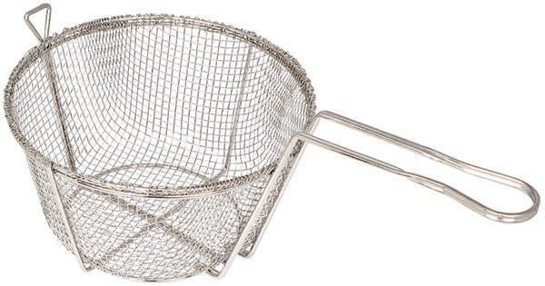 Winco Commercial Fryers Each Winco FBR-11 Fry Basket Wire 10.5 Inch Diameter Round for Kitchen Convenience | Denson CFE