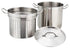 Winco Cooking Equipment Set Winco SSDB-20S 20 Quart Stainless Steel Steamer and Pasta Cooker with Cover Induction Ready Tri-Ply Heavy Duty | Denson CFE