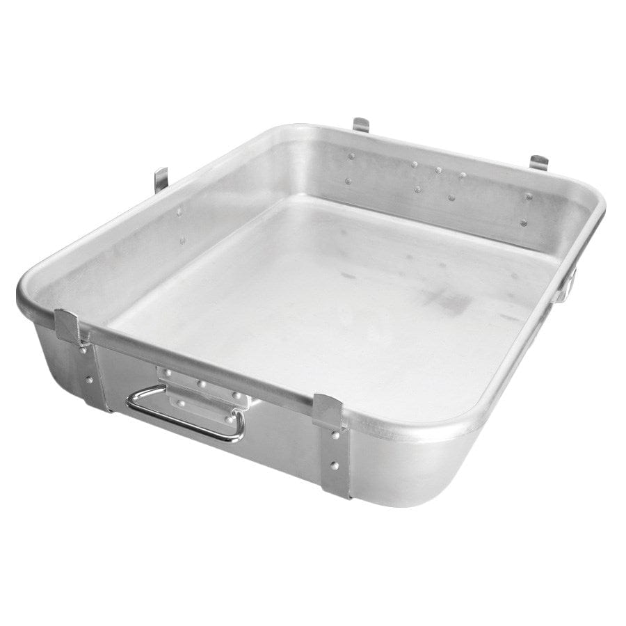 Winco Cookware Each Winco ALRP-1824L Aluminum Roasting Pan with Straps, Handles, and Lugs (Bottom) - 24" x 18" x 4-1/2"