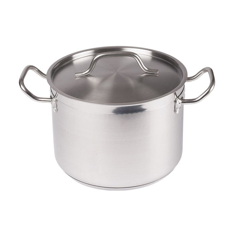 Winco Cookware Set Winco SST-8 8 qt Stainless Steel Stock Pot w/ Cover - Induction Ready