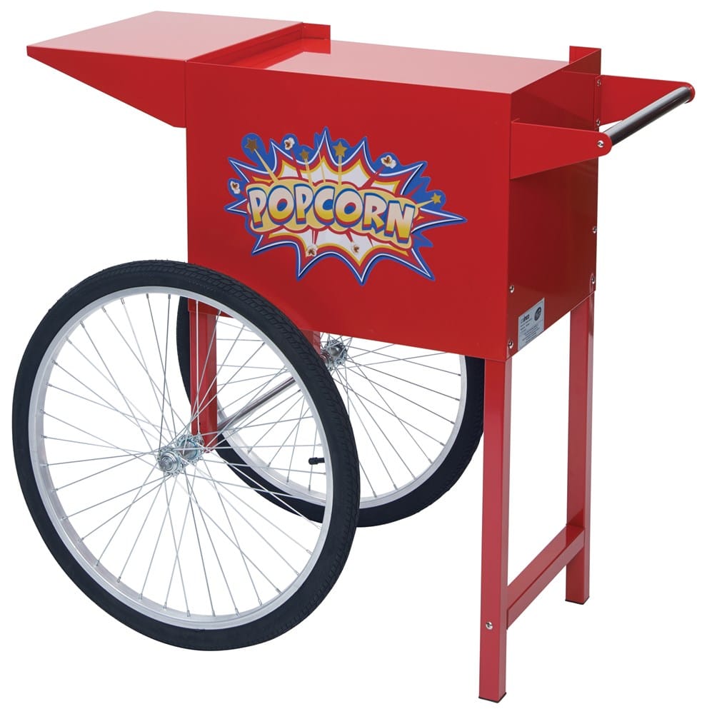 Winco Countertop Equipment Set Winco POP-8RC Popcorn Cart for POP-8R with Spoked Wheels 36 7/8 inches Wide | Denson CFE