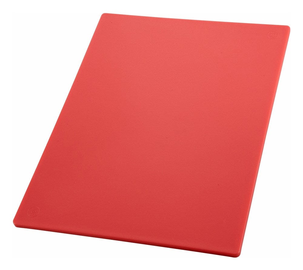 Winco Cutting Boards Each / Red Winco CBRD-1824 Red Polypropylene Cutting Board 18 x 24 x 1/2 | Denson CFE