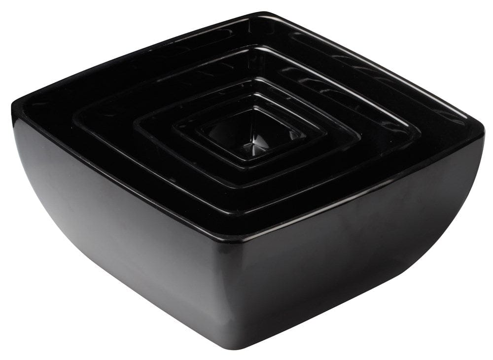 Winco Dinnerware Case / Melamine / Black Winco WDM009-304 Ardesia Linza Break-Resistant Black Melamine Square Bowl 1-3/4 Quart 7-1/2 Inch | Denson CFE