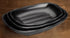 Winco Dinnerware Case / Melamine / Black Winco WDM018-301 Ardesia Hiroto Black Melamine Rectangular Plate 7-3/4 x 5 Break-Resistant Dishwasher Safe | Denson CFE