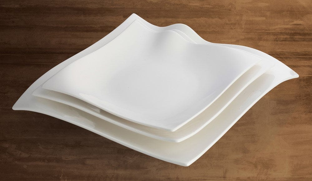 Winco Dinnerware Case / Porcelain / White Winco WDP010101 Ardesia Falette Bright White 9 Inch Square Porcelain Plate Set of 12 | Denson CFE