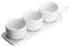Winco Dinnerware Case / Porcelain / White Winco WDP016-101 Newry Porcelain Trio Tapas Bowl Set with Sleek Plate Base Bright White | Denson CFE