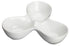 Winco Dinnerware Case / Porcelain / White Winco WDP017-103 Durable White Three Compartment Porcelain Trio Caddy Bowl 7.75 x 5 inches | Denson CFE