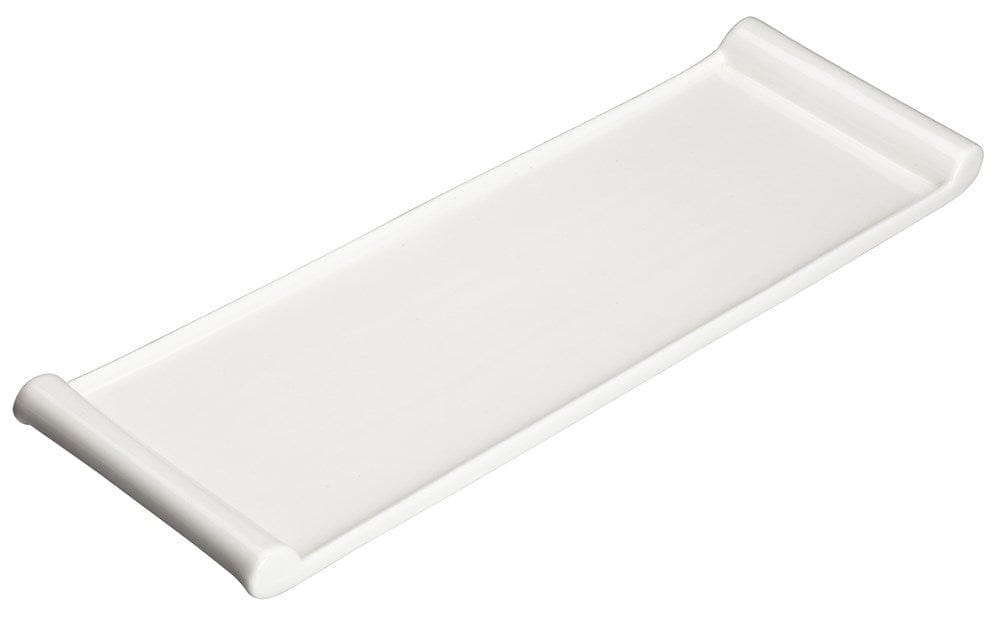 Winco Dinnerware Case / Porcelain / White Winco WDP017-119 Ardesia Paredes Bright White Porcelain Rectangular Platter 20-1/4 x 6-1/8 | Denson CFE