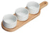 Winco Dinnerware Case / Porcelain Winco WDP015-104 Trio Bowl Set with Wooden Plate | Denson CFE