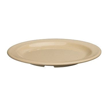 Winco Dinnerware Dozen / Melamine / Tan Winco MMPR-7 7 1/4 inch Tan Melamine Dinner Plates 12/Pack | Denson CFE