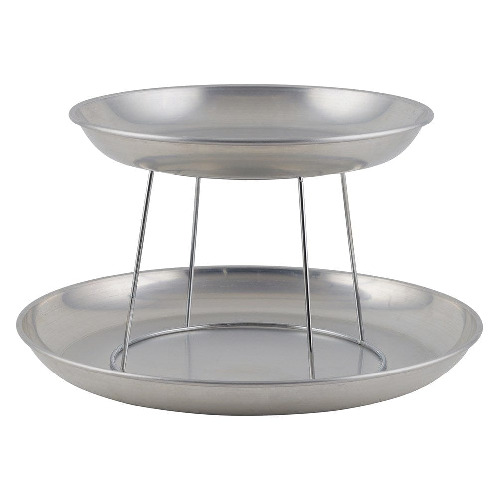 Winco Dinnerware Each Winco ASFT14 Aluminium Seafood Tray 120 Ounce 13.75 Inch Diameter 1.5 Inch Depth | Denson CFE