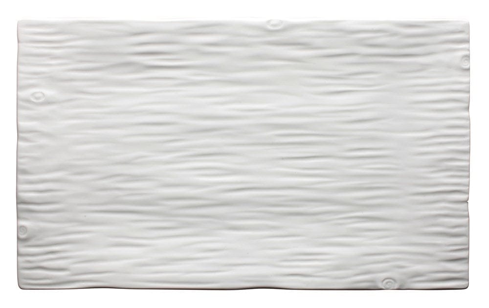 Winco Dinnerware Pack / Porcelain / White Winco WDP002-203 Ardesia Dalmata Rectangular Porcelain Platter Set Creamy White 15-3/4 x 9-1/8 | Denson CFE