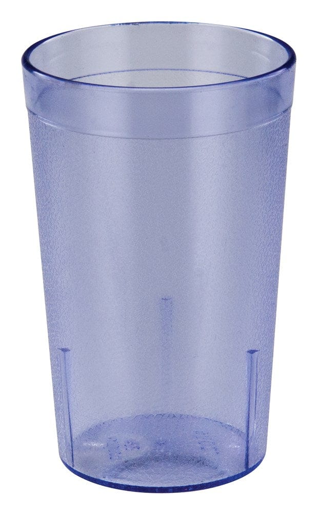 Winco Drinkware Dozen / Blue Winco PTP-08B Blue Pebbled Plastic Tumblers 12-Pack 8 Ounce | Denson CFE