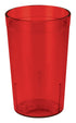 Winco Drinkware Dozen / Red Winco PTP-08R 8 Ounce Red Pebbled Plastic Tumblers Pack of 12 | Denson CFE
