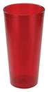 Winco Drinkware Dozen / Red Winco PTP-24R 24 Ounce Red Pebbled Plastic Tumbler 12 Pack | Denson CFE