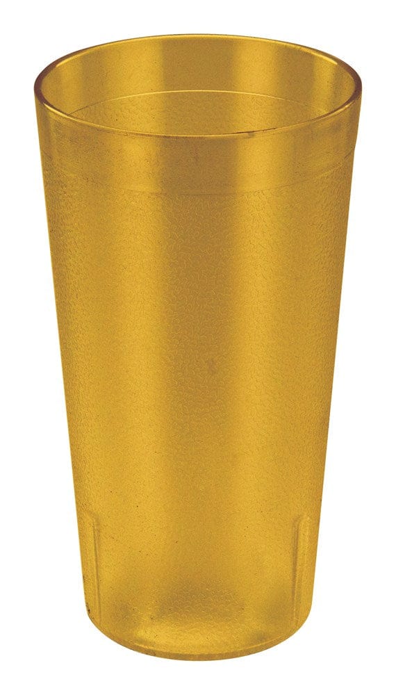Winco Drinkware Dozen Winco PTP-16A Amber Pebbled Plastic Tumbler 16 Ounce 12-Pack | Denson CFE