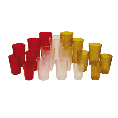 Winco Drinkware Dozen Winco PTP-20C 20 oz. Clear Pebbled Plastic Tumbler 12-Pack | Denson CFE