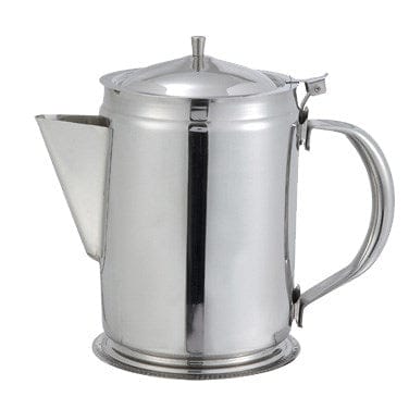 Winco Equipment Each Winco BS-64 Stainless Steel Coffee Server 64 Ounces with Hinged Top | Denson CFE