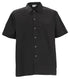 Winco Essentials Each / 2X-Large / Black Winco UNF-1K Black Signature Chef Short-Sleeved Poly/Cotton Snap-Button Chef Shirt With 1 Chest Pocket