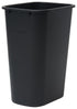 Winco Essentials Each / Black Winco PWR-41K 41 Quart Black Rectangular Trash Can | Denson CFE