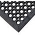 Winco Essentials Each / Black Winco RBM-35K Black Rubber Anti-Fatigue Floor Mat 3 x 5 Feet with Beveled Edges | Denson CFE