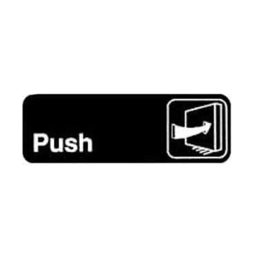 Winco Essentials Each / Black Winco SGN-301 Information Sign Push 3 Inch x 9 Inch Black | Denson CFE